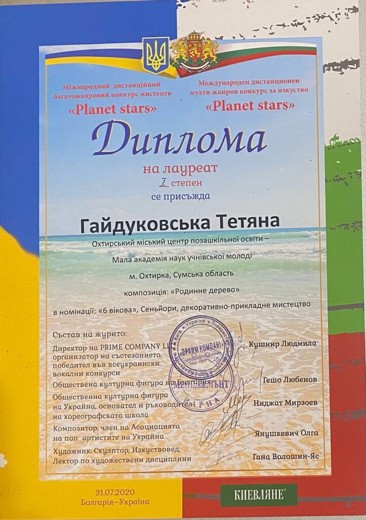 ГАЙДУКОВСЬКА ТЕТЯНА МИКОЛАЇВНА